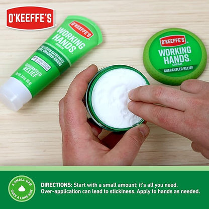 O'Keeffe's Working Hands Hand Cream for Extreme Dryness - 3.4 oz Jar (12 Pack) - Repairing Skincare for Cracked, Dry Hands
