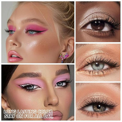 Nude Pink Eyeshadow Palette,Natural Neutral Warm Colors Cream Light Colors Eyeshadow Palette,Highly Pigmented Eye Shadow Palette Long Lasting Naturing-Looking Make Up Pallets for Women,Vegan