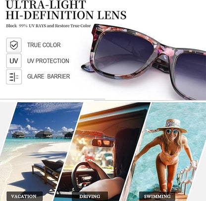 Myiaur Classic Sunglasses for Women Polarized Driving Anti-Glare UV Protection