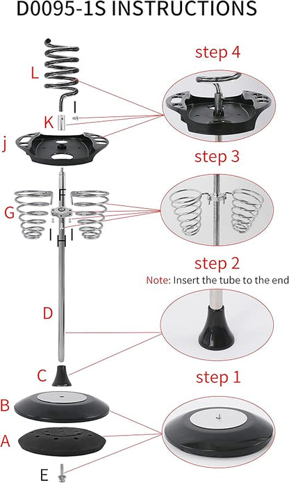 Hair Dryer Stand,Twisty Style Acrylic Top Holder,Hair Styling Appliances with Tray Two Spiral Holders and Heavy Base for Hair Dryer,Flat Iron,Curling Stick,Hair Straightener,Brush(orange)
