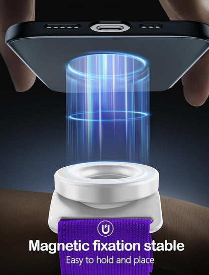 TOPGO Running Phone Holder for iPhone [360° Rotatable & Upgrade Anti-Drop] Magnetic Wrist Phone Holder, Armband Cell Phone Holder Compatible with magsafe iPhone 16 Pro Max and Android - Purple