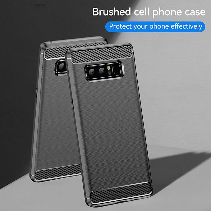 for Samsung Galaxy Note8 Phone case, Shockproof, Scratch Resistant Carbon Fiber Jacket, Soft TPU, for Galaxy Note8 case (Black,)