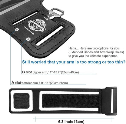 Gym Armband for Google Pixel 9 Pro XL, 8/7 Pro with Card Holder (Black)
