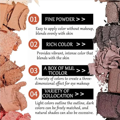 BestLand 12 Colors Makeup Nude Colors Eyeshadow Palette Natural Nude Matte Shimmer Glitter Pigment Eye Shadow Pallete Set Waterproof Smokey Professional Beauty Makeup Kit (Matte Color A)