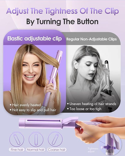 NOVUS 1.4 Inch Curling Wand, Professional Curling Iron, Negative Ions Hair Curler, Large Barrel Curling Iron