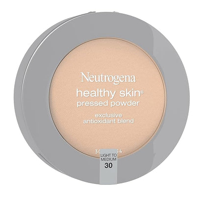 Neutrogena Healthy Skin Pressed Makeup Powder Compact with Antioxidants & Pro Vitamin B5, Evens Tone, Minimizes Shine & Conditions, Light to Medium 30.34 oz (Pack of 2)
