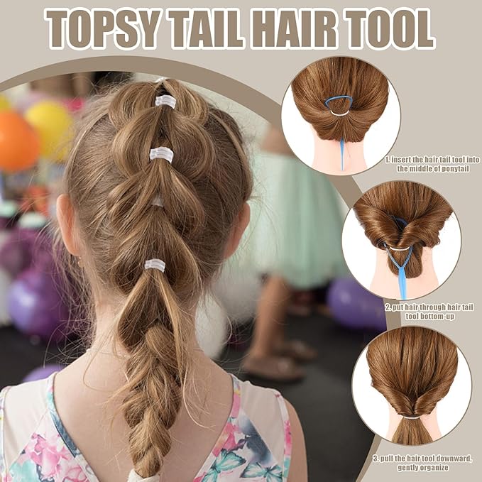 Neutral Colors Rubber Bands with Hair Styling Tools, 1500 Pcs Elastic Ties for Baby, Toddler Hair Accessories, Gift Stocking Stuffers for Girls Women
