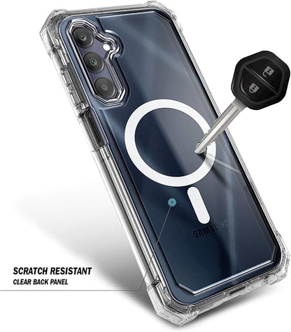 Designed for Samsung Galaxy A36-5G Phone Case, Magnetic Compatible with MagSafe, [Raised Corners Drop Protection] Shockproof Protective Bumper Cover (Clear)
