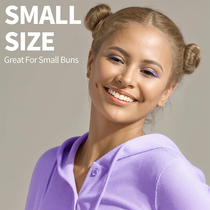 Teenitor Donut Hair Bun Maker Set, Hair Bun Shaper Set with Large, Medium, Small Hair Donuts For Buns, Hair Accessories For Girls, 5 Elastic Bands, Tan Brown