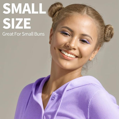 Teenitor Donut Hair Bun Maker Set, Hair Bun Shaper Set with Large, Medium, Small Hair Donuts For Buns, Hair Accessories For Girls, 5 Elastic Bands, Tan Brown