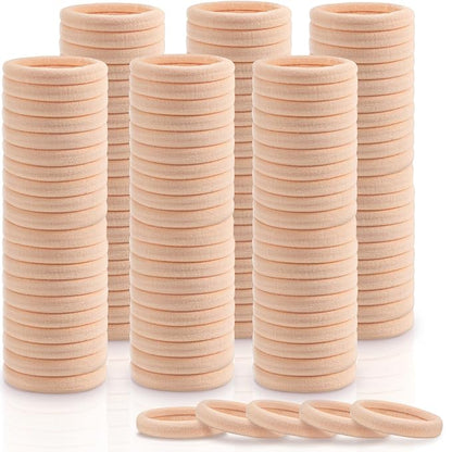 150PCS Blonde Seamless Hair Ties, IKOCO Hair Ties No Damage, Cotton Seamless Ponytail Holders