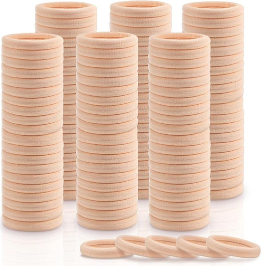 150PCS Blonde Seamless Hair Ties, IKOCO Hair Ties No Damage, Cotton Seamless Ponytail Holders