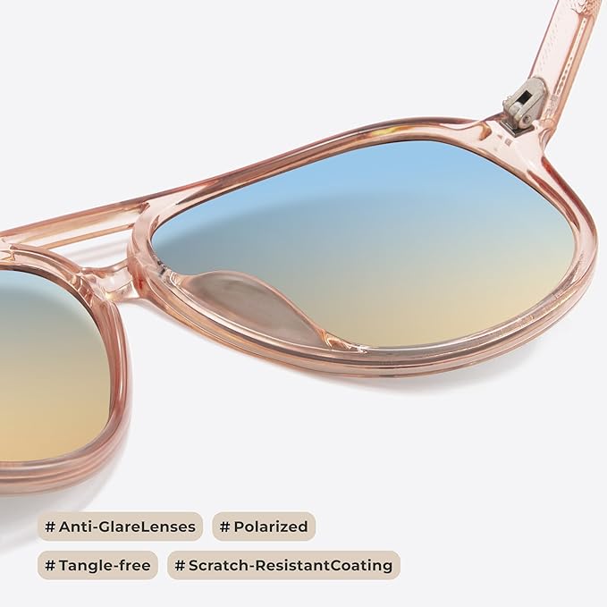 livho Trendy Polarized Aviator Sunglasses Women Men, Retro Sun Glasses for Women Men 2025, Oversized UV Protection Shades