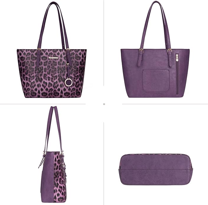 Montana West Purses for Women Tote Bag 3Pcs Set Leopard Print Satchel Handbags