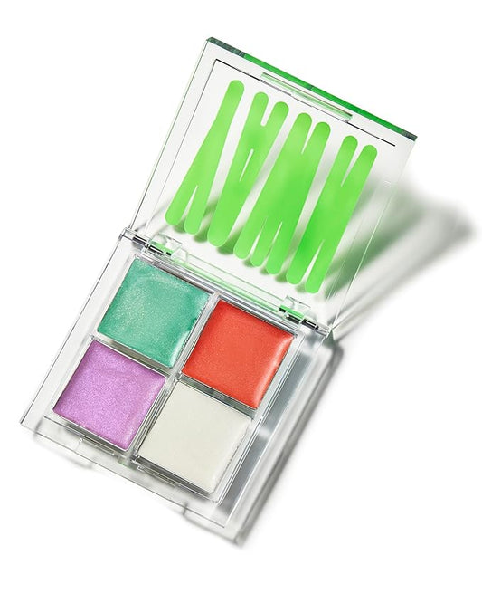 YAWN Daydreamer Lip + Cheek Palette for Kids | Talc-Free Shimmery Cream Shadows | 4 Buildable Colors for Lips, Blush & Highlighter | Non-Toxic, Cruelty-Free, Vegan | Safe for Ages 3+ | Made in USA