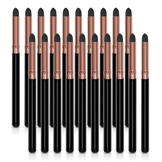 20Pcs Eyeliner Smudge Brush Pencil Stick Set,Professional Sponge Blending Makeup Tool for Eyeshadow and Eyebrow Reusable Applicator