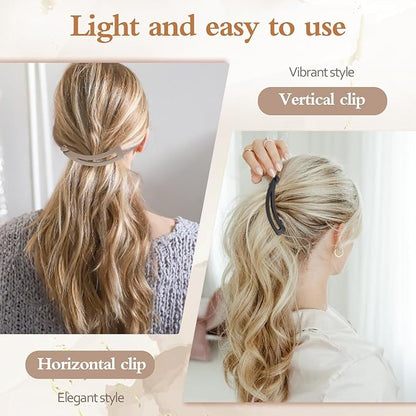 6 PCS Banana Hair Clips, Brown Banana Clips for Women Girls, Large Claw Clips for Thick Thin Hair, 4.72 In Hair Clips for Ponytail Holders, Women Hair Accessories Gifts, Fretwork