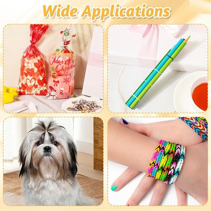 2800Pcs Neutral Color Rubber Bands for Hair, Small Elastic Hair Ties with Organizer Box Mini Plastic Hair Bands with Hair Tie Cutter Hair Styling Accessories Tool Set for Girls Kids Baby Toddler Women