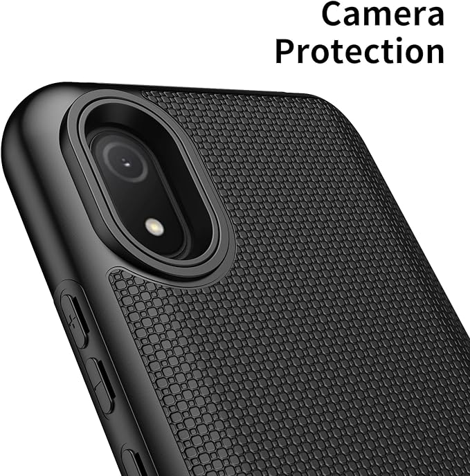 for Cloud Mobile C8 Phone Case with Screen Protector,Stratus C8 Phone Case Dual Layer Heavy Duty Protection,Slim Lightweight Rugged Military Grade Shockproof Cover for Cloud Stratus C8 Black