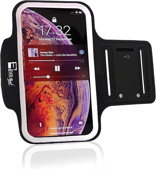 RevereSport iPhone Mini 13/12 Running Armband. Phone Arm Holder for Sports, Gym Workouts and Exercise