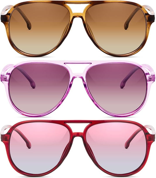 livho Trendy Polarized Aviator Sunglasses Women Men, Retro Sun Glasses for Women Men 2025, Oversized UV Protection Shades