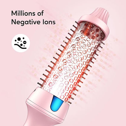 1 1/4 Inch Thermal Hair Brush, Round Heated Brush Hot Round Brush Pink