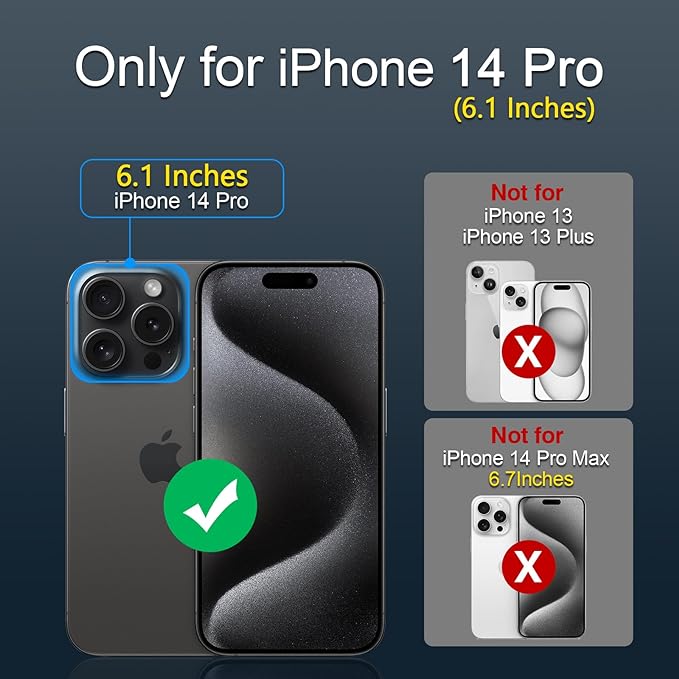 OATSBASF Magnetic Phone Case Compatible with iPhone 14 Pro 6.1", [Compatible with Magsafe] Metal Bumper Case Sleek Minimalist Frameless Aluminum Shells (Black)