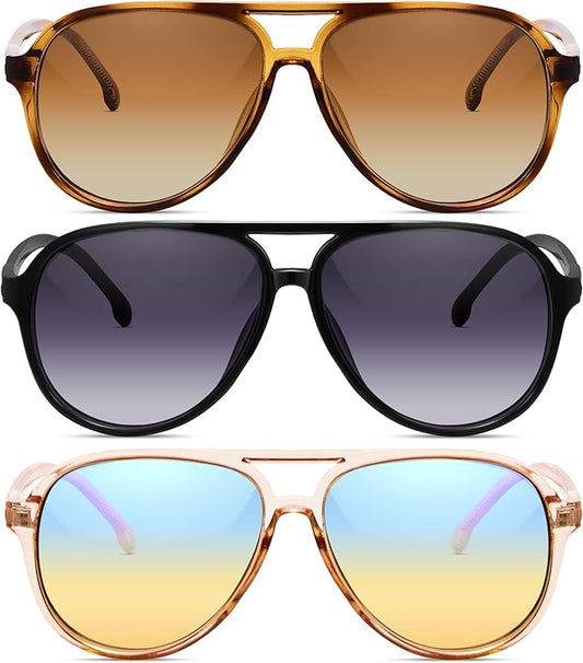 livho Trendy Polarized Aviator Sunglasses Women Men, Retro Sun Glasses for Women Men 2025, Oversized UV Protection Shades