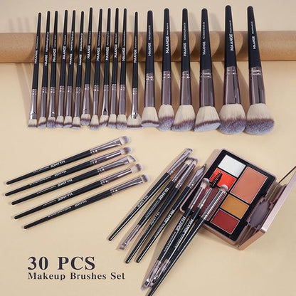 MAANGE Makeup Brushes 51 Pcs Makeup Kit, Multi-functional Makeup Tool Set with Makeup Brush Foundation Brush Make up Brushes Set (Black Gold)