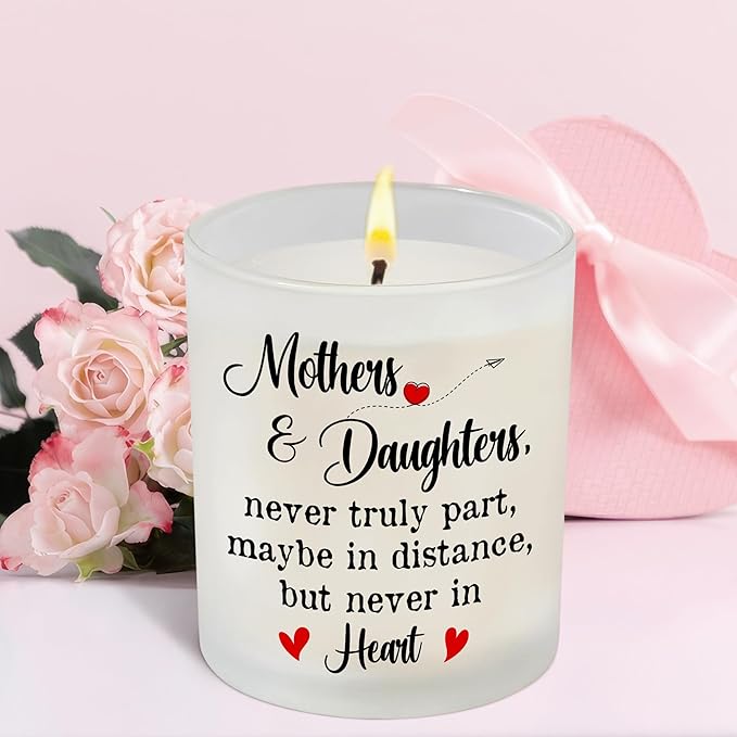 TEEZWONDER Mothers Day Gifts for Mom from Daughters - Long Lasting Vanilla Lavender Candle 10 oz - Long Distance Mom Birthday Gifts for Mama Stepmom Mother-in-Law Women