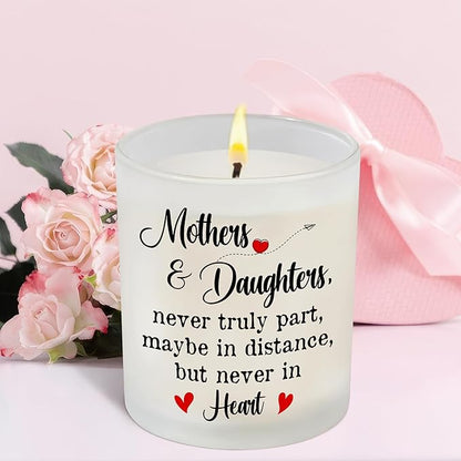 TEEZWONDER Mothers Day Gifts for Mom from Daughters - Long Lasting Vanilla Lavender Candle 10 oz - Long Distance Mom Birthday Gifts for Mama Stepmom Mother-in-Law Women