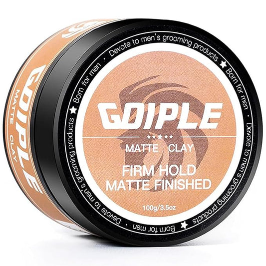 Hair Styling Clay, Matte Finish Hair Paste for Men, Water Based Matte Texture, Clay Pomade Ideal for All Men's Hair Types 100g (3.5oz)