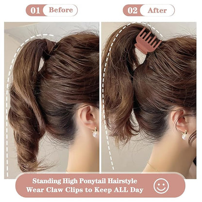 8PCS Claw Clips for Thin Hair Women, 1.6' Small Matte Medium Hair Claw Clips, Strong Hold Double Row Teeth Hair Clips, Cute Jaw Clamps (Warm Color)