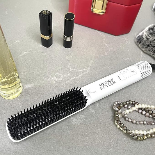 MyOnlyStyler Root Booster Hair Volumizer: One-Step Root Lifting Hot Air Heated Brush All-in-One Hair Styler - Dryer, Curler, Straightner, Volumizer in One
