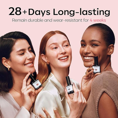 modelones Gel Nail Polish Set, 2 PCS 15 ML French Manicure White Pink Jelly Gel Polish Soak off U V LED Gel French Tip Gel Polish Spring Nails Art Manicure Home Gift For Women Girl