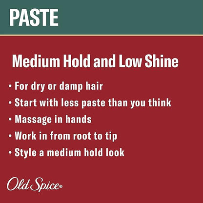 Old Spice Hair Styling Paste for Men, 2.22 oz (Pack of 2)
