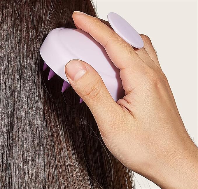 Hair Scalp Massager Soft Silicone Scalp Brush Shampoo Brush Scalp Exfoliator Scalp Massager for Hair Growth/Dandruff Removal, Head Massager for Hair Care Styling Tools Appliances (1x pink)