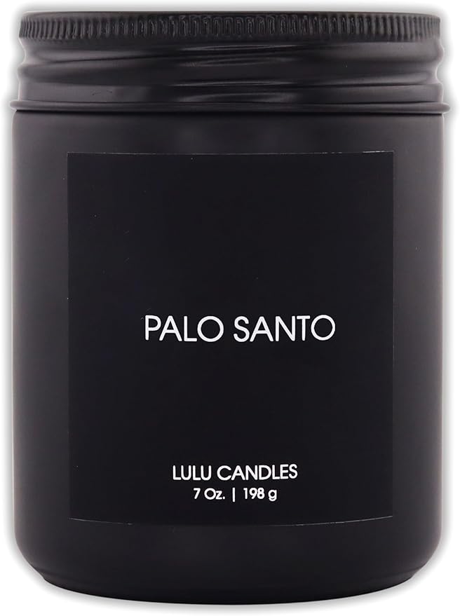 Lulu Candles | 4 Pack Scented Candles Gift Set | Gift Set for Home, Men, and Women | Jasmine, Oud & Sandalwood, Blood Orange & Grapefruit, Tobacco, Spice & Vanilla, and Palo Santo (4PCS - 7 Oz/Each)