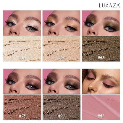 Neutral Eyeshadow Stick Makeup Set, Metallic Shimmer Matte Cream Eye Shadow Eyeliner Brightener Pencil Crayon - BROWN NEUTRAL