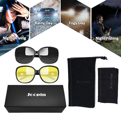 Joopin Big Womens Sunglasses Polarized Trendy Sun Glasses Large Rectangle UV Protection Rhinestone Sunnies