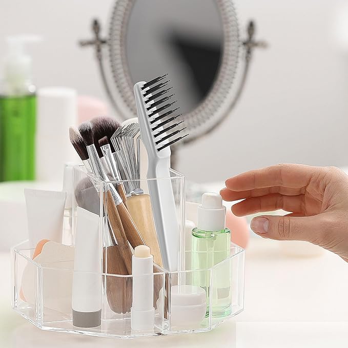 Boao 2 Pieces Hair Brush Cleaning Tool Comb Cleaner Brush Mini Comb Cleaning Hair Remover Tool for Removing Dust Home and Salon Use (Gray, Wood Color)
