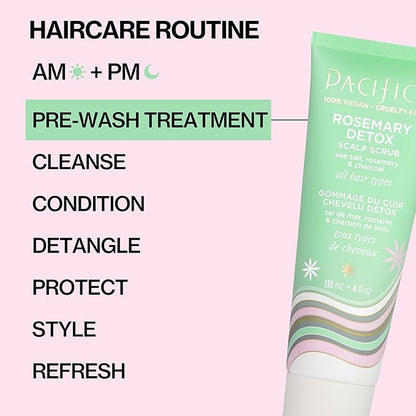 PACIFICA Rosemary Detox Scalp Scrub by Pacifica for Women - 4 oz Scrub, White