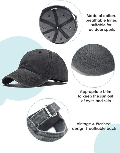 Century Star Baseball Caps for Men Womens Baseball Hat Distressed Cotton Dad Hat Summer Adjustable Golf Runing Hat