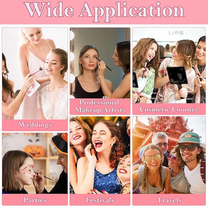 Disposable Makeup Applicators Accessories Kit Makeup Artist Supplies with Mixing Tray Mascara Wands, Lip Brushes, Hair Clips Triangle Puff for Face with Storage Box
