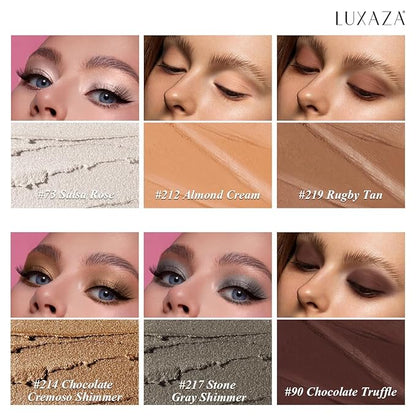Neutral Eyeshadow Stick Makeup Set, Metallic Shimmer Matte Cream Eye Shadow Eyeliner Brightener Pencil Crayon - BROWN LATTE