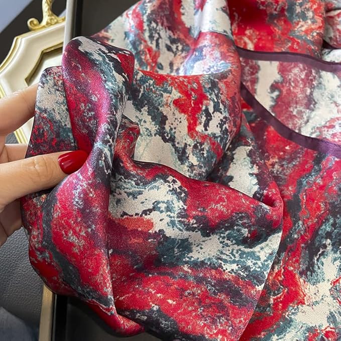 100% Pure Mulberry Silk Scarfs 26"x26" Square Scarf Women Neckerchief Headscarf hair scarf bandana Gift Packed