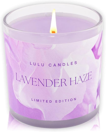 Lulu Candles | in The Clouds Collection | Lavender Haze | Spring Candle | Hand Poured in The USA | Highly Scented & Long Lasting (9 Oz. Gift Box)