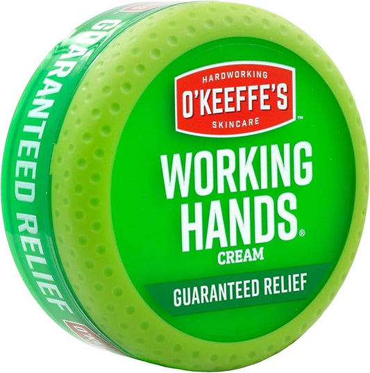 O'Keeffe's Working Hands Hand Cream for Extreme Dryness - 3.4 oz Jar (1 Pack) - Repairing Skincare for Cracked, Dry Hands