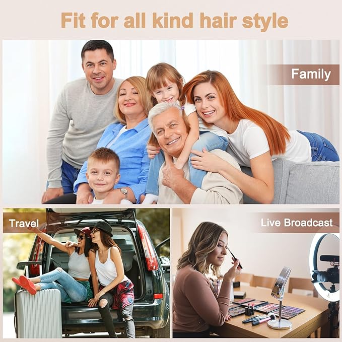 Air Styler Hair Dryer Brush - 6 in 1 Hair Styler Ionic Auto Wrap Hot Air Curler Blow Dryer Brush, 38m/s High Speed Blowout Airflow Hair Dryer Multi Styler Fast Drying Styling for Curly/Straight Hair