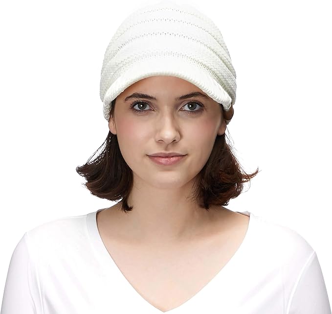 C.C Hatsandscarf Exclusives Women's Ribbed Knit Hat with Brim (YJ-131)(YJ-2023)